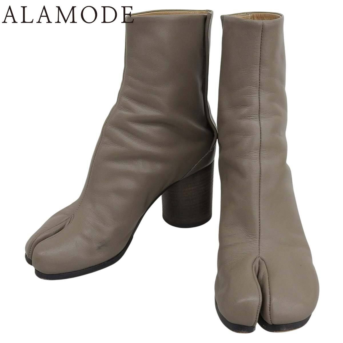 Maison Margiela(メゾン マルジェラ) 足袋ブーツ ブーツ アパレル 靴 シューズ TABI ブーツ 36 レザー ベージュ レディース 40802194307【中古】【アラモード】