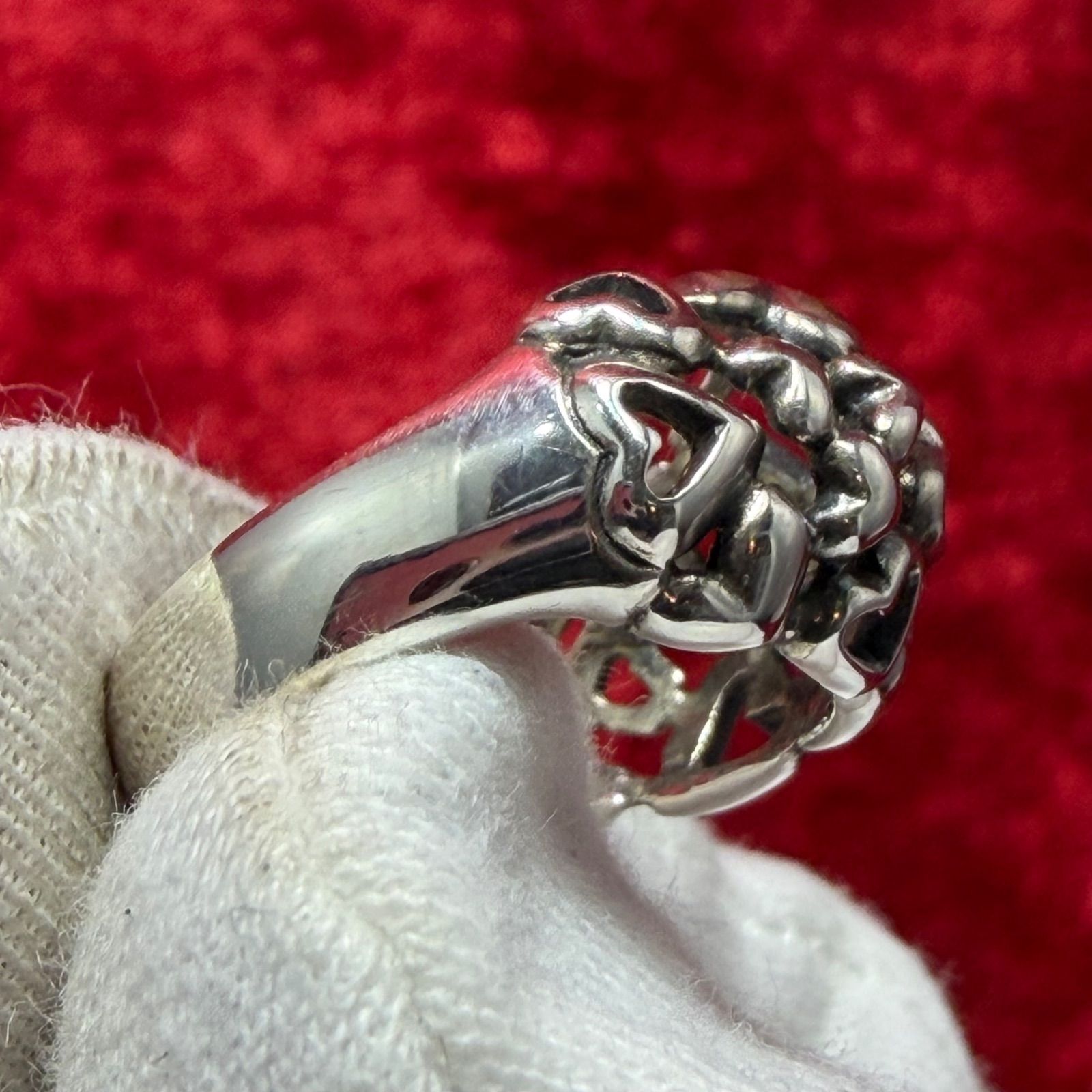ジョージ・ジェンセン　391　ハートバイハート　シルバー　リング　指輪 美品 ハートバイハート ♯391リング 8.5号 ジョージジェンセン/GEORG