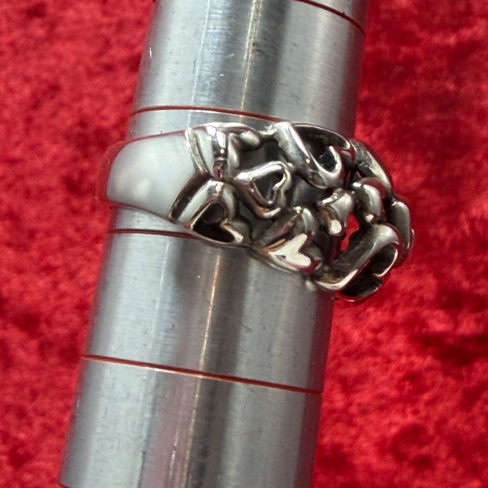 美品 ハートバイハート ♯391リング 8.5号 ジョージジェンセン/GEORG