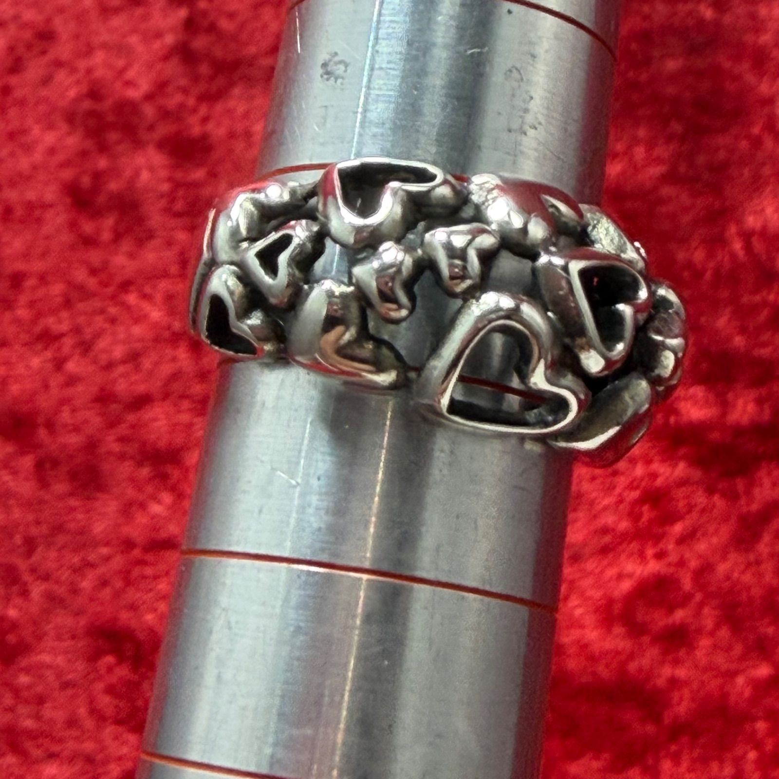 美品 ハートバイハート ♯391リング 8.5号 ジョージジェンセン/GEORG