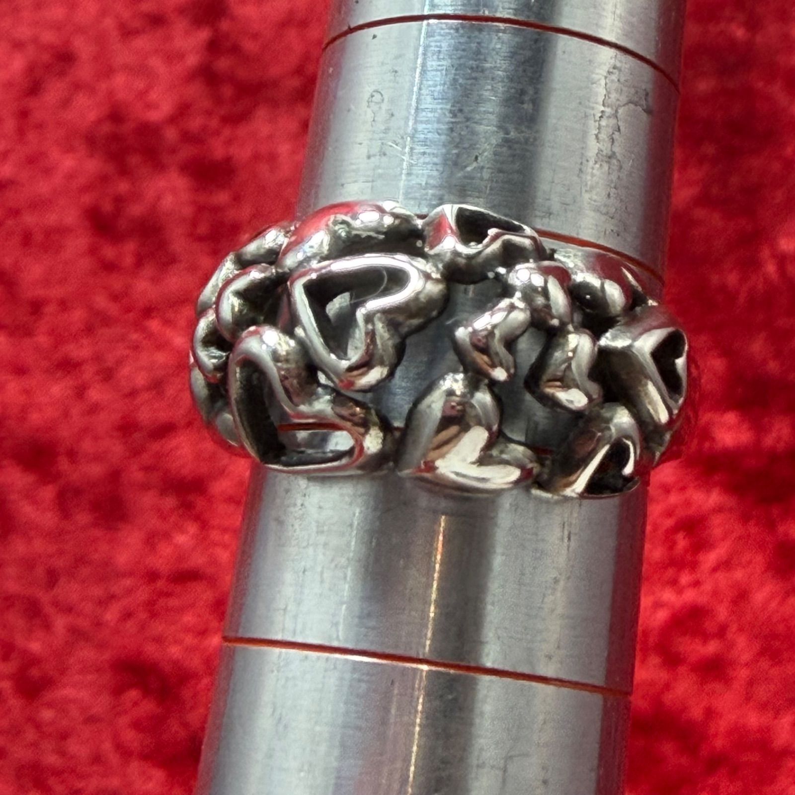 美品 ハートバイハート ♯391リング 8.5号 ジョージジェンセン/GEORG