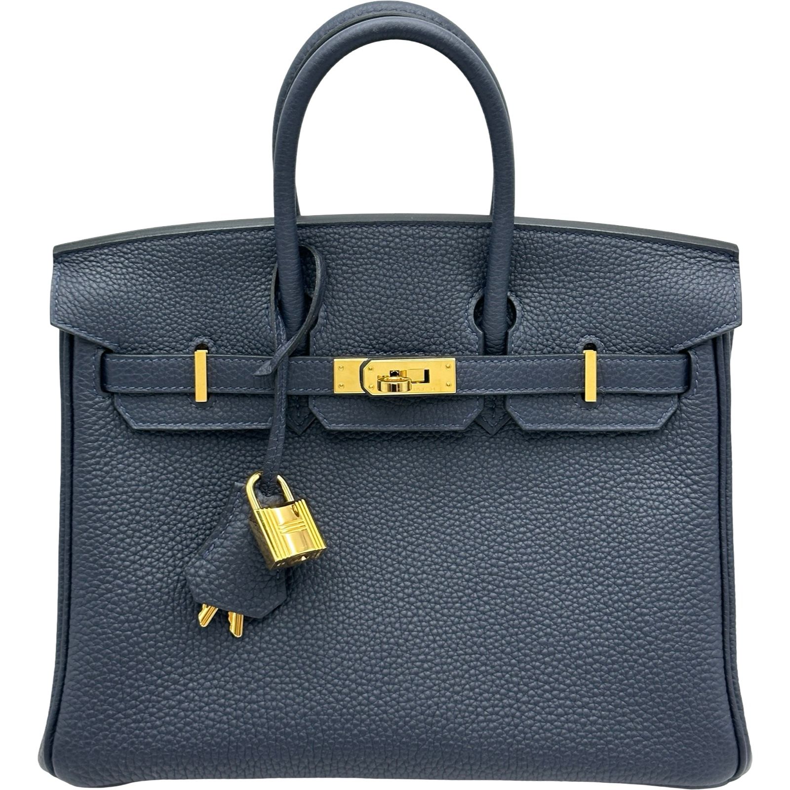 エルメス HERMES バーキン25 Z刻印 ブルーニュイ/ゴールド金具 トゴ レディース ハンドバッグ