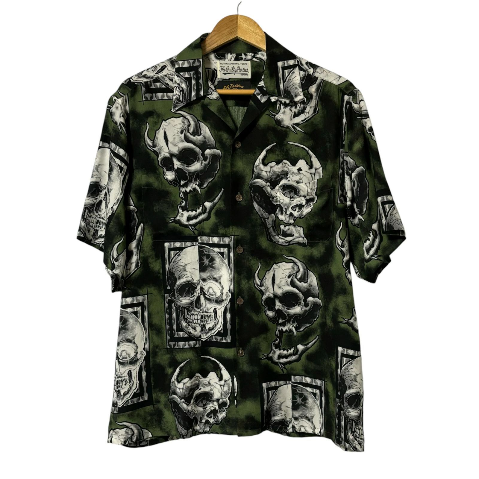 [城東75-042/併売] THE GUILTY PARTIES WACKO MARIA × 56 Tatoo Studio 22SS ハワイアン シャツ Mサイズ ギルティーパーティーズ/ワコマリア/56タトゥースタジオ