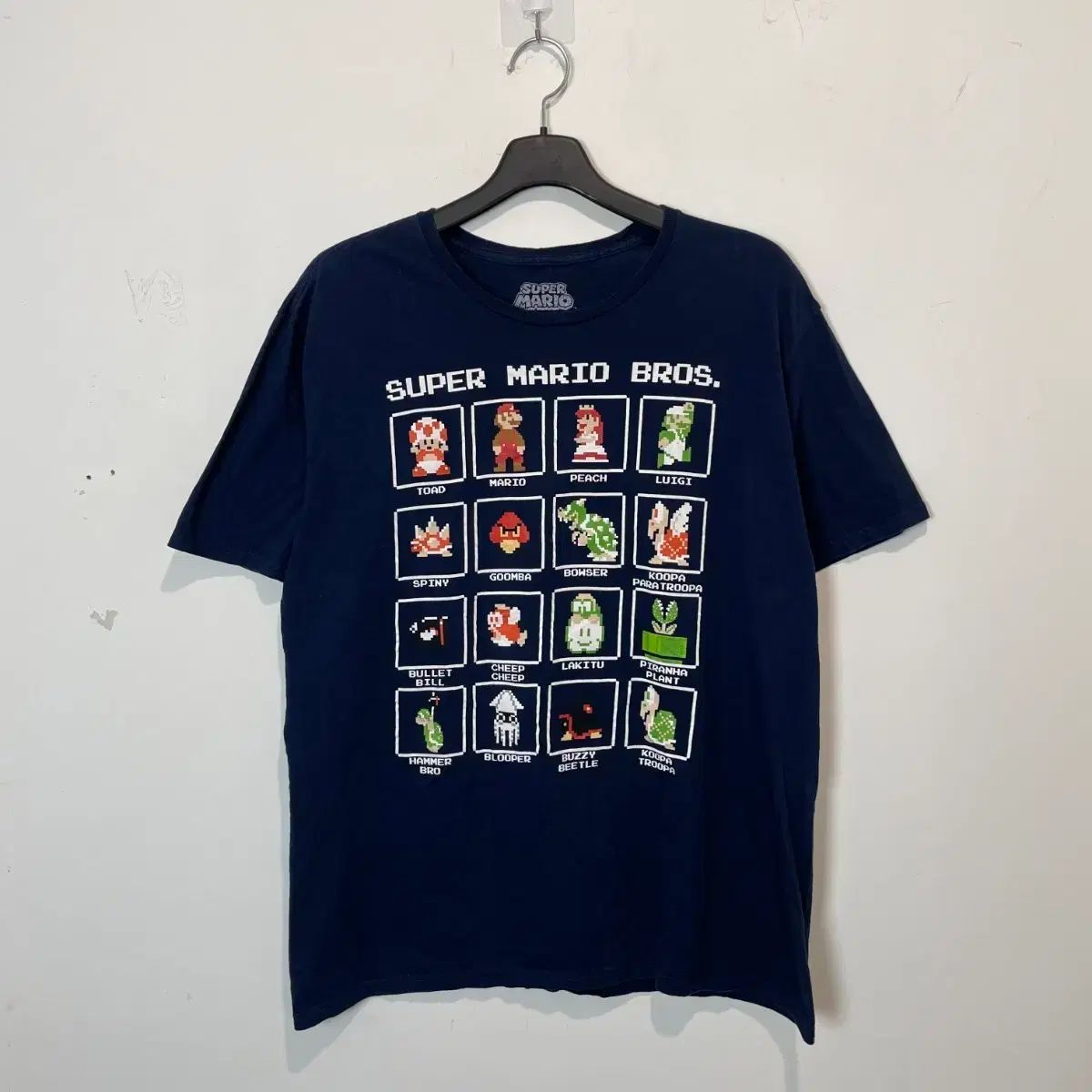 スーパーマリオブラザーズ キャラクター 半袖 Tシャツ ネイビー