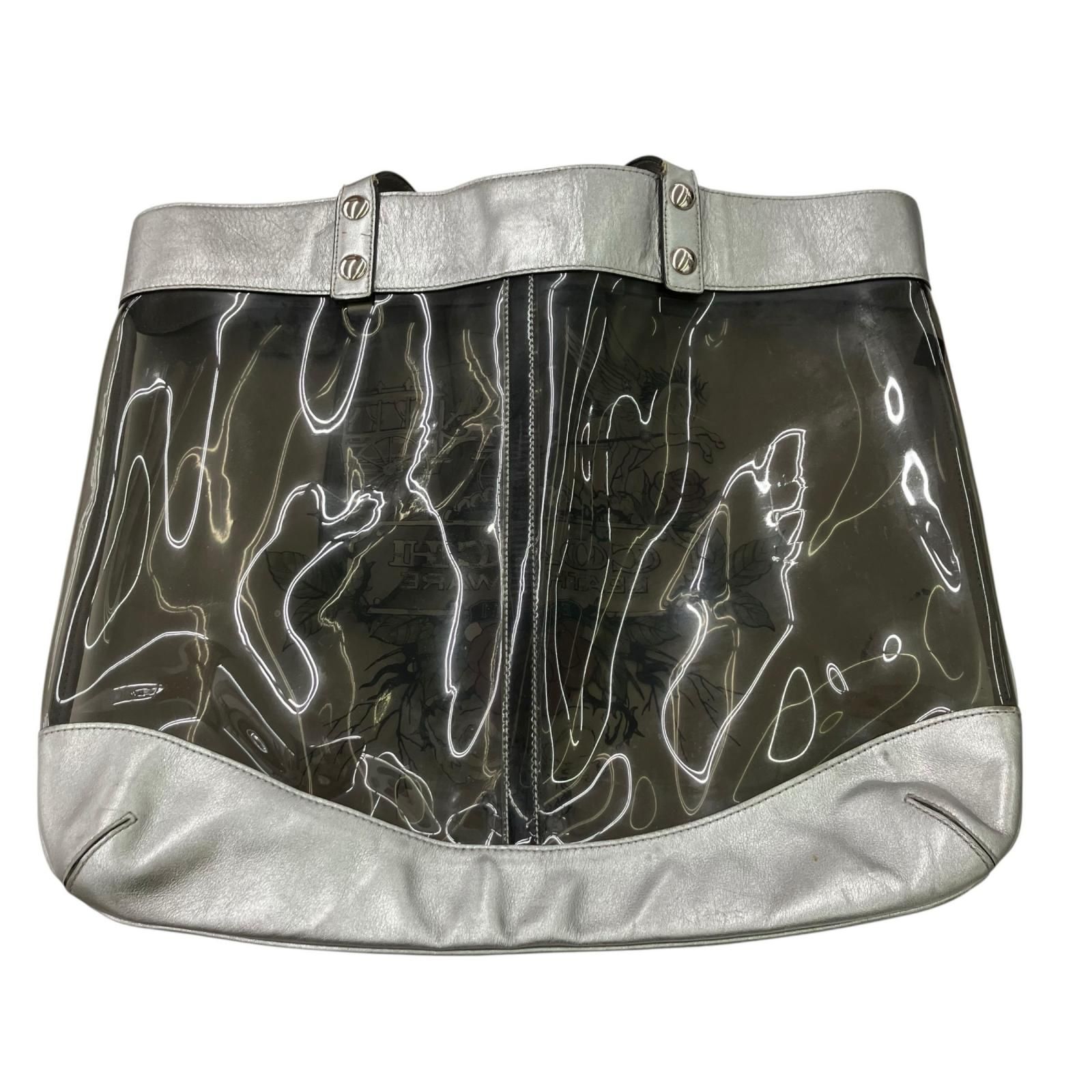 186005 現状品 COACH コーチ トートバッグ グレー トートバッグ PVC