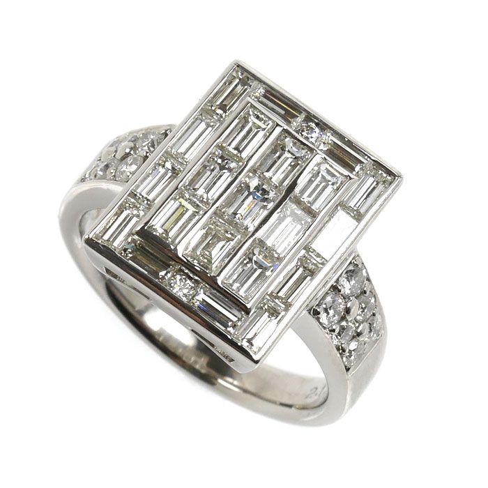 Pt900プラチナ リング・指輪 ダイヤモンド2.12ct 14.5号 11.0g