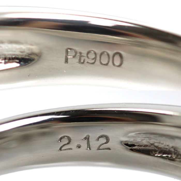 Pt900プラチナ リング・指輪 ダイヤモンド2.12ct 14.5号 11.0g