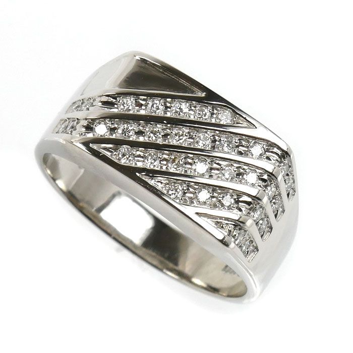 Pt900プラチナ リング・指輪 ダイヤモンド0.25ct 20号 11.7g メンズ