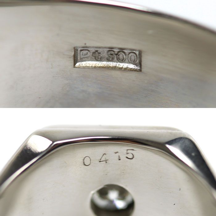 Pt900プラチナ リング・指輪 ダイヤモンド0.415ct 19号 19.3g メンズ