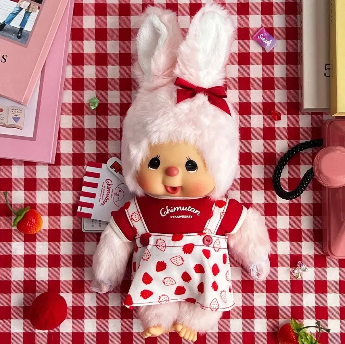 モンチッチ いちご ちむたん M サイズ ぬいぐるみ