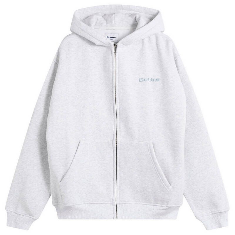 バターグッズ メンズ アウター パーカー・スウェット Butter Goods Internationale Zip Hoodie Ash アッシュ