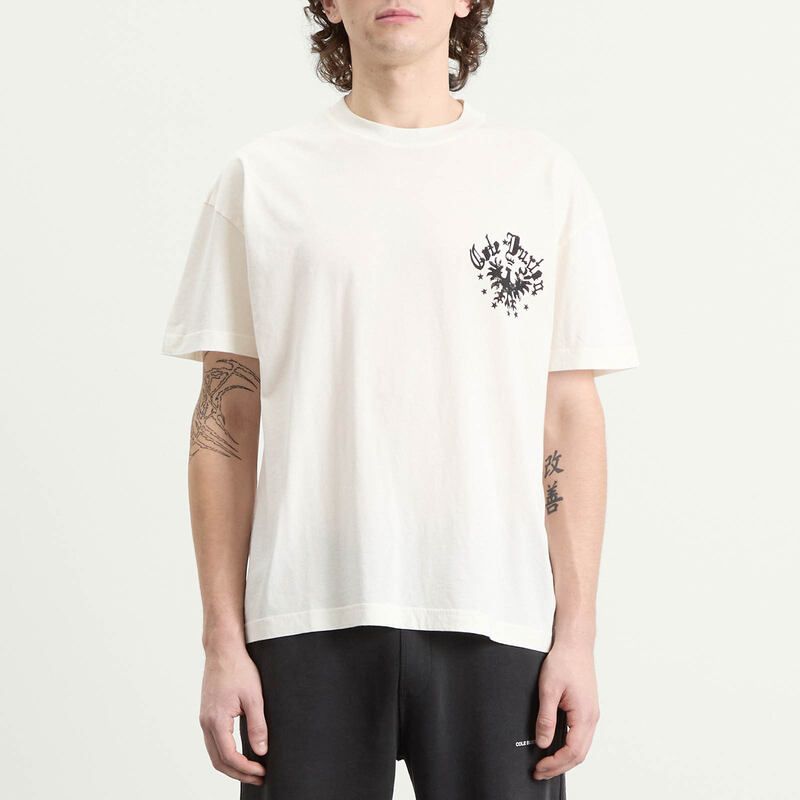 コール バクストン メンズ トップス Tシャツ Cole Buxton Vulturemblem TShirt Vintage White ホワイト