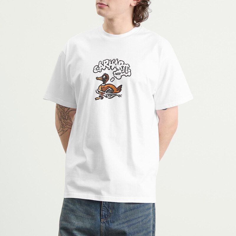 カーハート メンズ トップス Tシャツ Carhartt WIP Duck TShirt White ホワイト カーハート メンズ トップス Tシャツ Carhartt WIP Duck TShirt White ホワイト