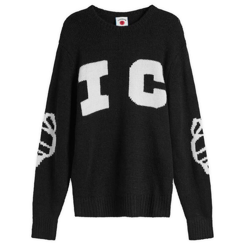 アイスクリーム メンズ アウター ニット・セーター ICECREAM Running Dog Knitted sweater Black ブラック