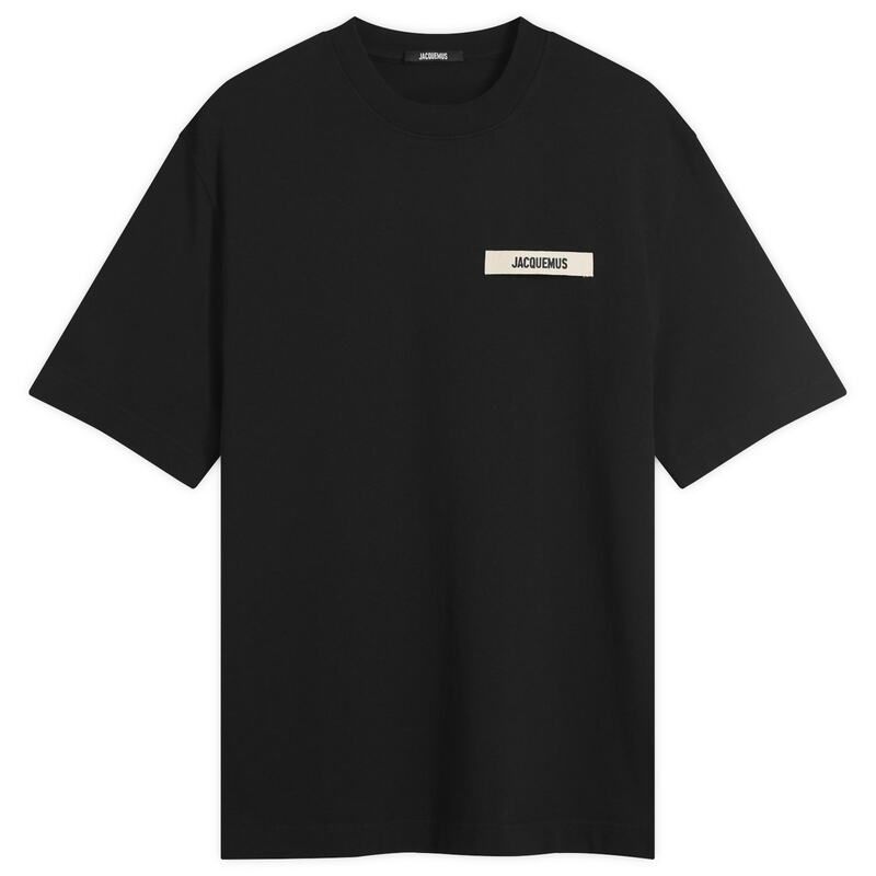 ジャクエムス メンズ トップス Tシャツ ロゴ Jacquemus Grosgrain Logo TShirt Black ブラック