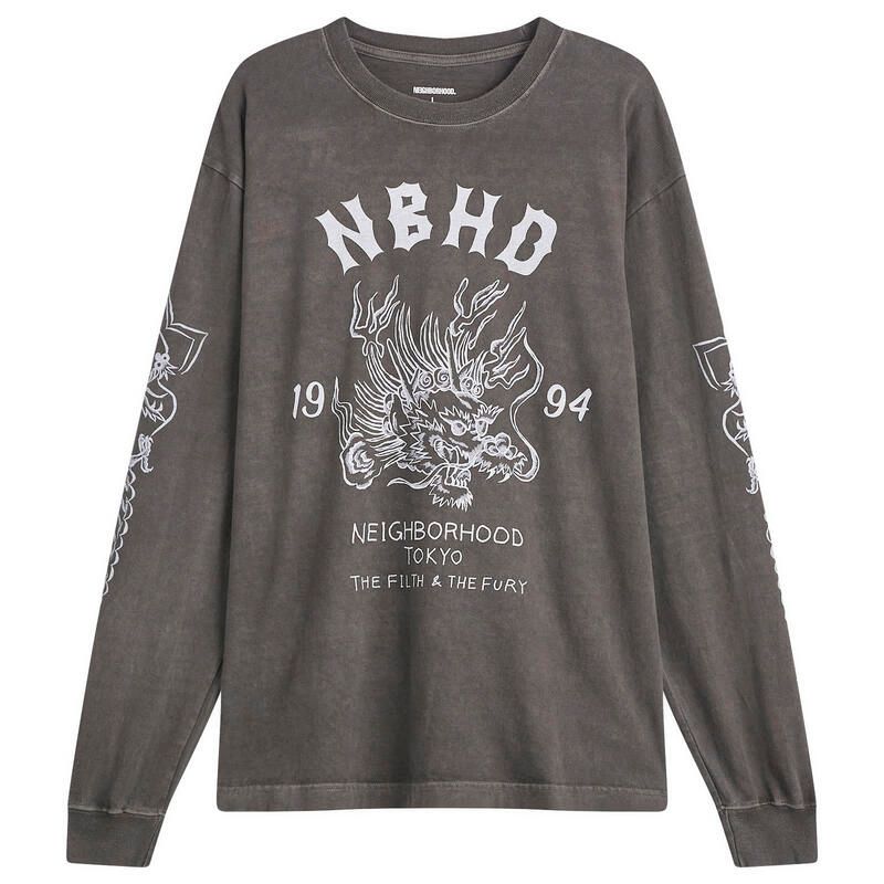 ネイバーフッド メンズ トップス Tシャツ Neighborhood LS14 Souvenir Long Sleeve TShirt Black ブラック