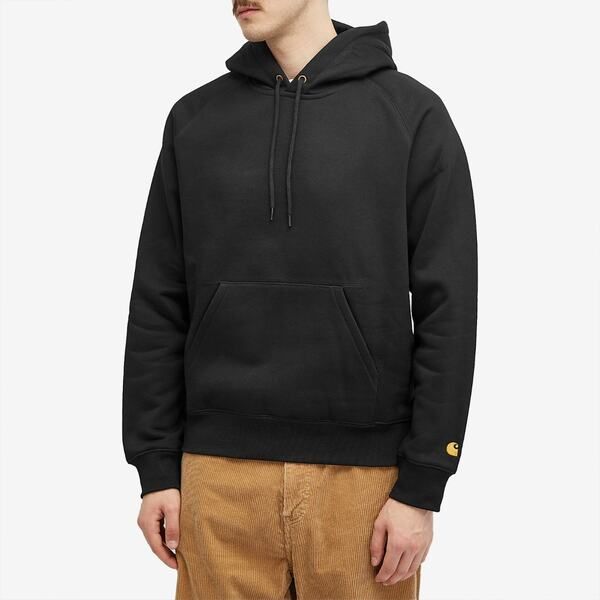 カーハート メンズ アウター パーカー・スウェット Carhartt WIP Hooded Chase Sweat Black Gold ブラック カーハート メンズ アウター パーカー・スウェット Carhartt WIP Hooded Chase Sweat Black Gold ブラック