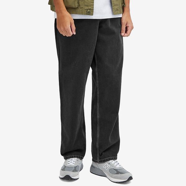 カーハート メンズ ボトムス カジュアルパンツ デニム Carhartt WIP Denim Simple Pant Black Heavy Stone Wash ブラック