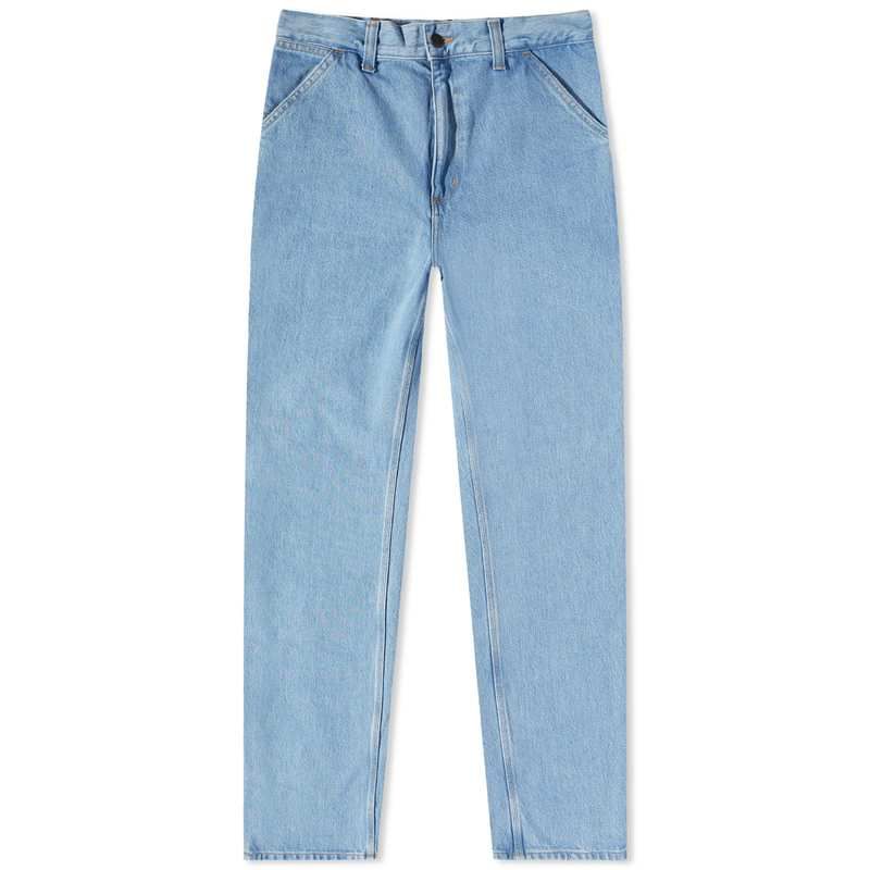 カーハート メンズ ボトムス カジュアルパンツ デニム Carhartt WIP Denim Single Knee Pant Blue Heavy Stone Bleached ブルー