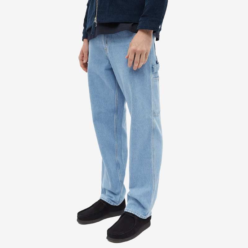 カーハート メンズ ボトムス カジュアルパンツ デニム Carhartt WIP Denim Single Knee Pant Blue Heavy Stone Bleached ブルー カーハート メンズ ボトムス カジュアルパンツ デニム Carhartt WIP Denim Single Knee Pant Blue Heavy Stone Bleached ブルー