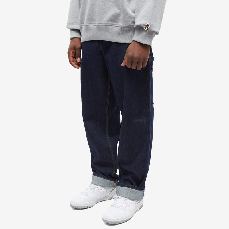 カーハート メンズ ボトムス カジュアルパンツ デニム Carhartt WIP Denim Single Knee Pant Blue Rinsed ブルー