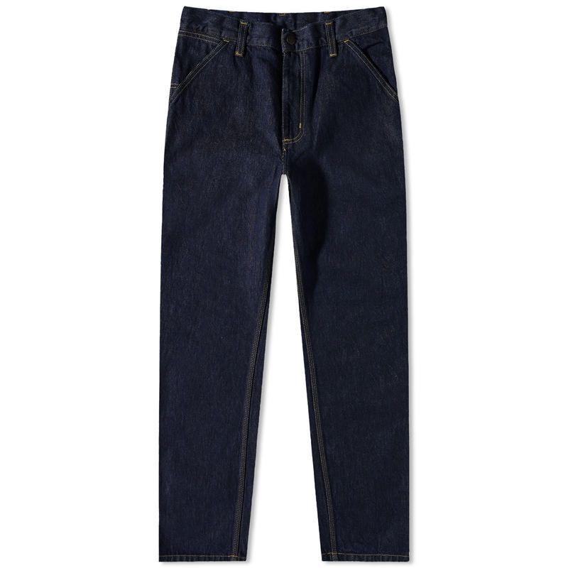 カーハート メンズ ボトムス カジュアルパンツ デニム Carhartt WIP Denim Single Knee Pant Blue Rinsed ブルー