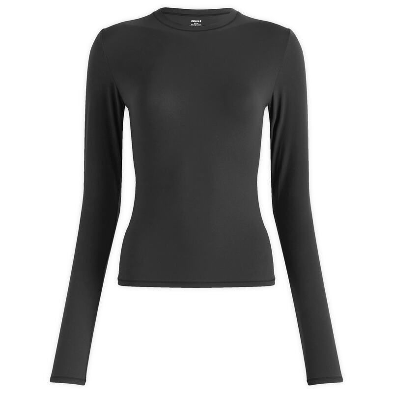 スキムズ レディース トップス Tシャツ SKIMS Fits Everybody Long Sleeve TShirt Onyx