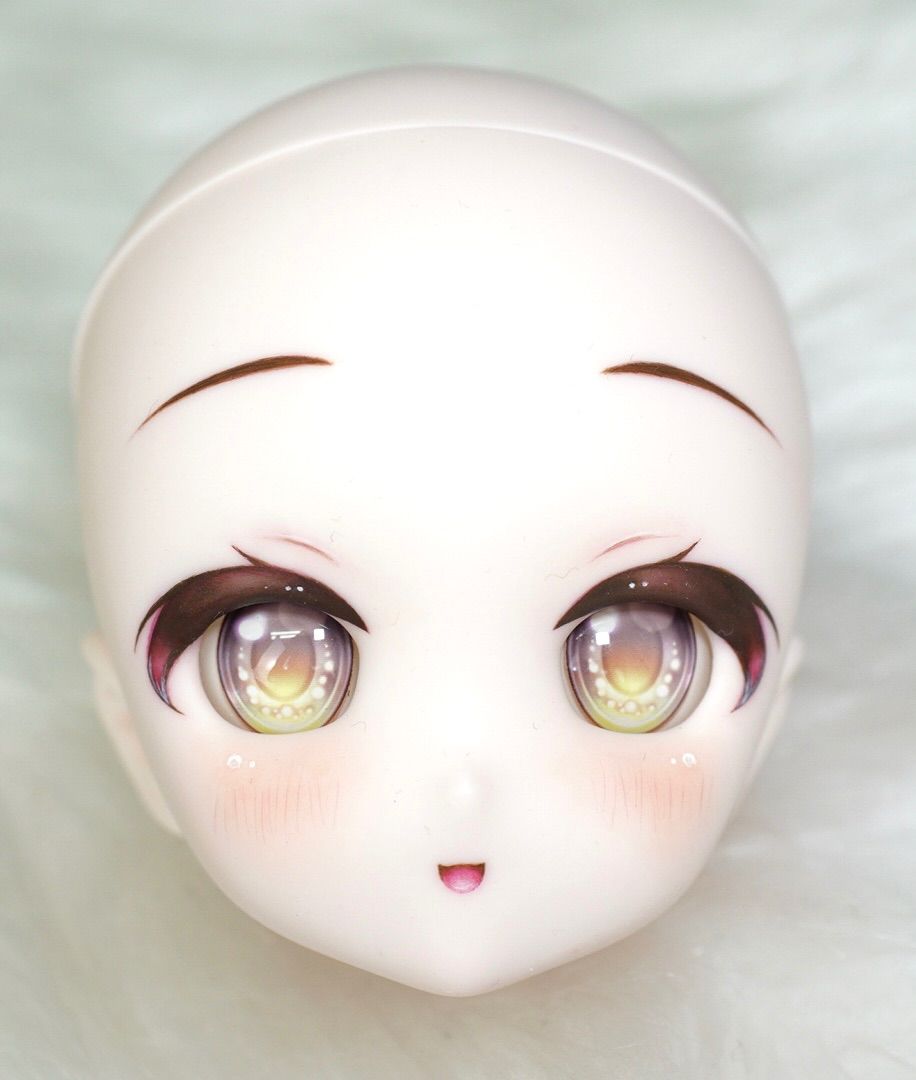 カスタムドールヘッドコラボセット【A】 DDH27セミホワイト 雪星蒼空