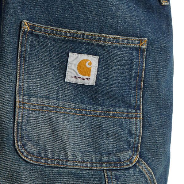 カーハート メンズ ボトムス カジュアルパンツ デニム Carhartt WIP Denim Double Knee Pants Blue Worn Used Wash ブルー
