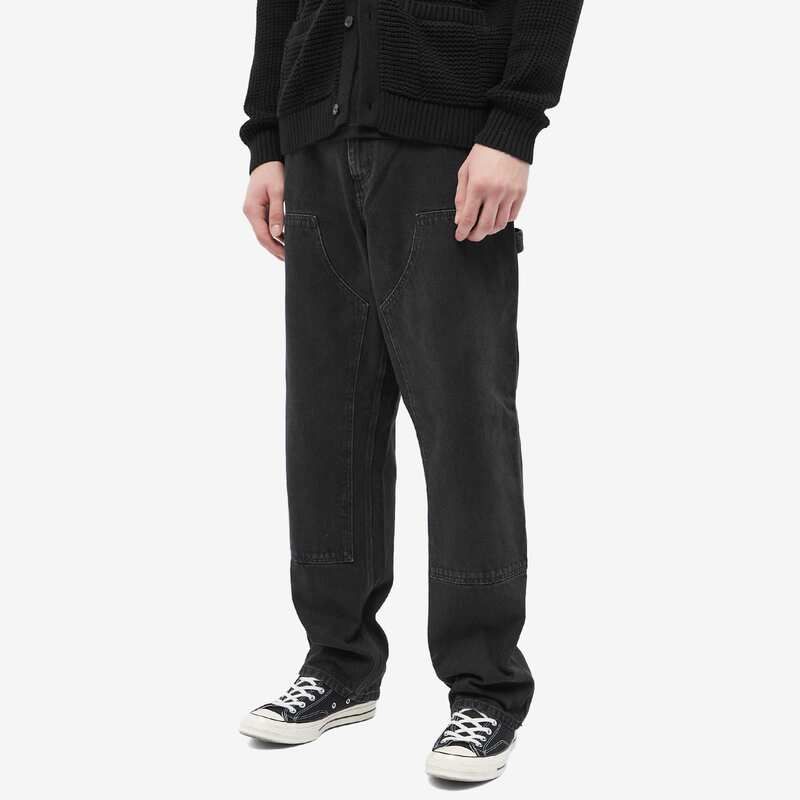カーハート メンズ ボトムス カジュアルパンツ デニム Carhartt WIP Denim Double Knee Pant Black Stone Washed ブラック カーハート メンズ ボトムス カジュアルパンツ デニム Carhartt WIP Denim Double Knee Pant Black Stone Washed ブラック