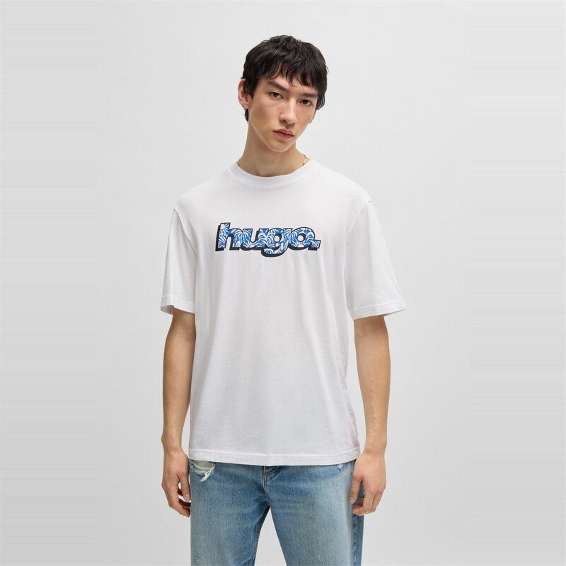 フューゴ メンズ トップス Tシャツ Hugo Nugibol 10262283 01 White 100 ホワイト フューゴ メンズ トップス Tシャツ Hugo Nugibol 10262283 01 White 100 ホワイト