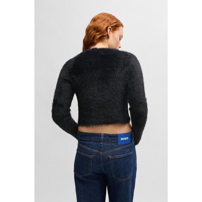 フューゴ レディース アウター ニット・セーター カーディガン Hugo Suvano B 10262922 01 Cardigan Womens Black ブラック