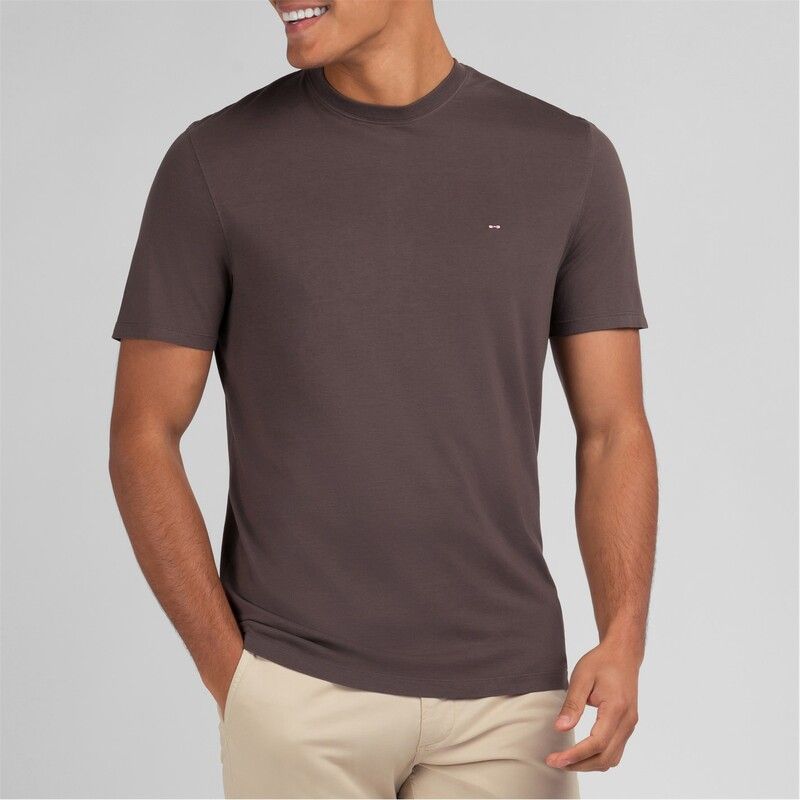 エデンパーク メンズ トップス Tシャツ 半袖 Eden Park Plain brown shortsleeved Tshirt KAF3 ブラウン エデンパーク メンズ トップス Tシャツ 半袖 Eden Park Plain brown shortsleeved Tshirt KAF3 ブラウン