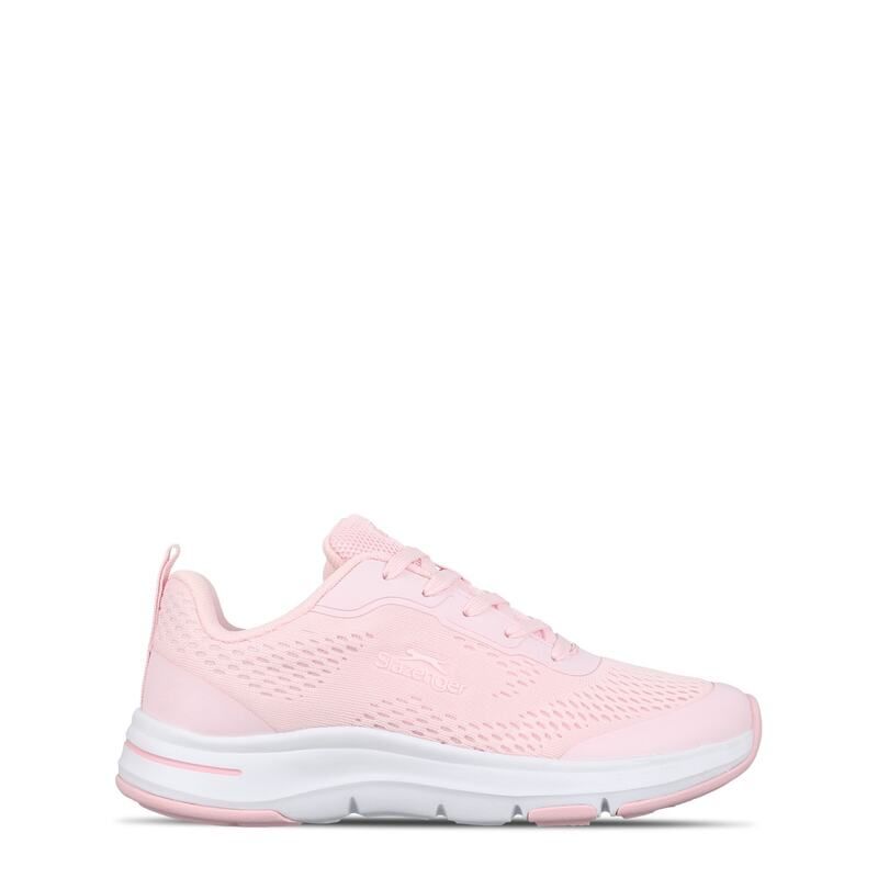 スラセンジャー レディース シューズ スニーカー メッシュ Slazenger Curve Support EMesh Trainer Womens PinkWhite ホワイト