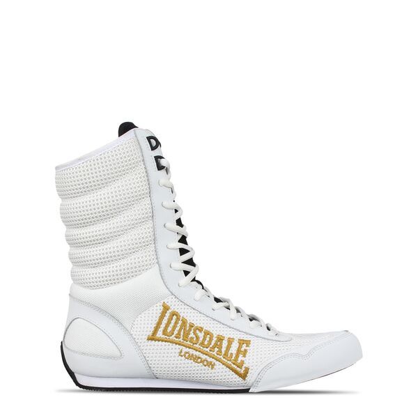 ロンズデール レディース シューズ スニーカー ブーツ Lonsdale Contender Boxing Boots WhiteBlkGold ホワイト