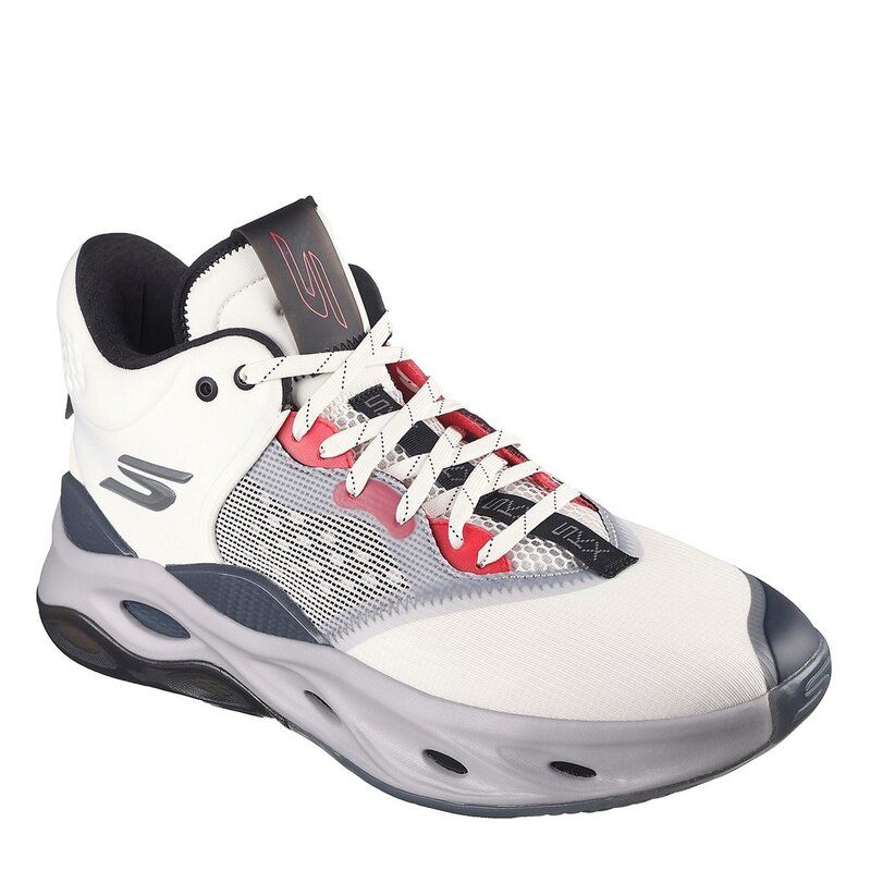 スケッチャーズ メンズ シューズ スニーカー メッシュ Skechers Durable Stability Mesh Comfort Coll LowTop Trainers Mens WhiteGrey ホワイト