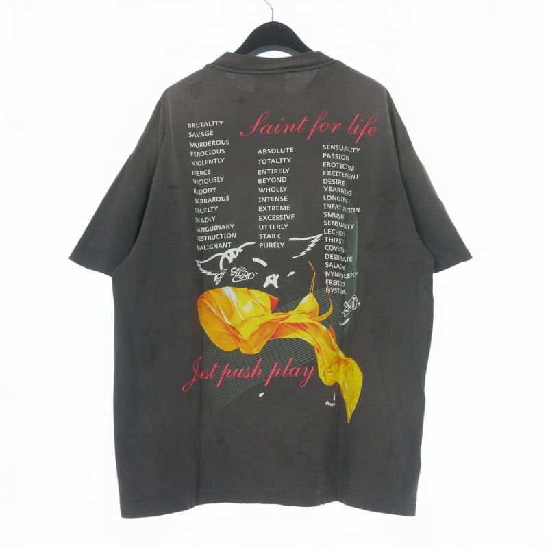 セントマイケル SAINTMICHAEL 26SS AEROSMITH AS_SS T-SHIRT Tシャツ カットソー 半袖 M ブラック 黒 SM-MK8-0000-C25 セントマイケル SAINTMICHAEL 26SS AEROSMITH AS_SS T-SHIRT Tシャツ カットソー 半袖 M ブラック 黒 SM-MK8-0000-C25