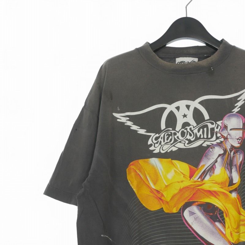 セントマイケル SAINTMICHAEL 26SS AEROSMITH AS_SS T-SHIRT Tシャツ カットソー 半袖 M ブラック 黒 SM-MK8-0000-C25 セントマイケル SAINTMICHAEL 26SS AEROSMITH AS_SS T-SHIRT Tシャツ カットソー 半袖 M ブラック 黒 SM-MK8-0000-C25