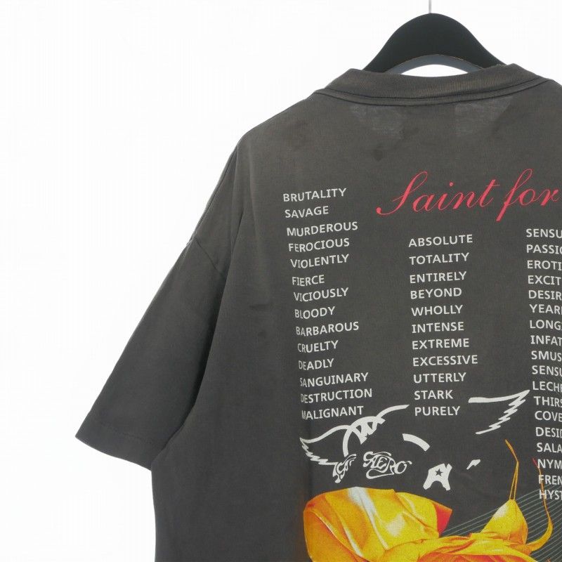 セントマイケル SAINTMICHAEL 26SS AEROSMITH AS_SS T-SHIRT Tシャツ カットソー 半袖 M ブラック 黒 SM-MK8-0000-C25 セントマイケル SAINTMICHAEL 26SS AEROSMITH AS_SS T-SHIRT Tシャツ カットソー 半袖 M ブラック 黒 SM-MK8-0000-C25