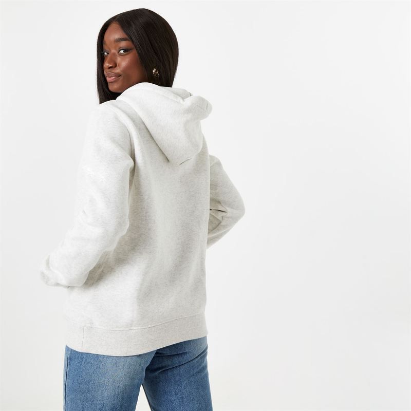 ジャック ウィルス レディース アウター パーカー・スウェット ロゴ パーカー グラフィック Jack Wills Hunston Graphic Logo Hoodie Light Heather ヘザー