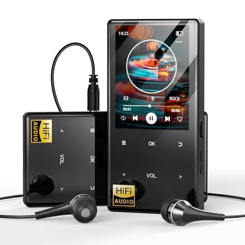 MP3プレーヤー Hi-Fi 【2026年最新Bluetooth5.3&72時間連続再生】 MP3プレーヤー 128GB拡張可能 HIFI 音楽プレイヤー 録音/FMラジオ 多機能ポータブルオーディオプレーヤー Type-C充電 軽量 音楽プレーヤー 英語学t