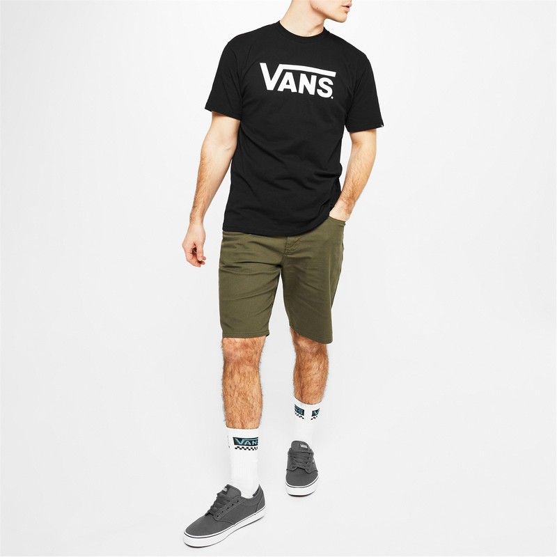 バンズ メンズ トップス Tシャツ Vans Classic TShirt Mens BlackWhite ホワイト