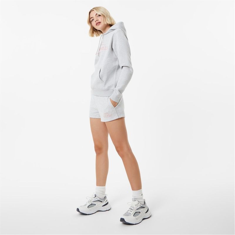 ジャック ウィルス レディース ボトムス ハーフパンツ・ショーツ ショートパンツ ロゴ Jack Wills Bea Logo Sweat Shorts Grey Marl グレー