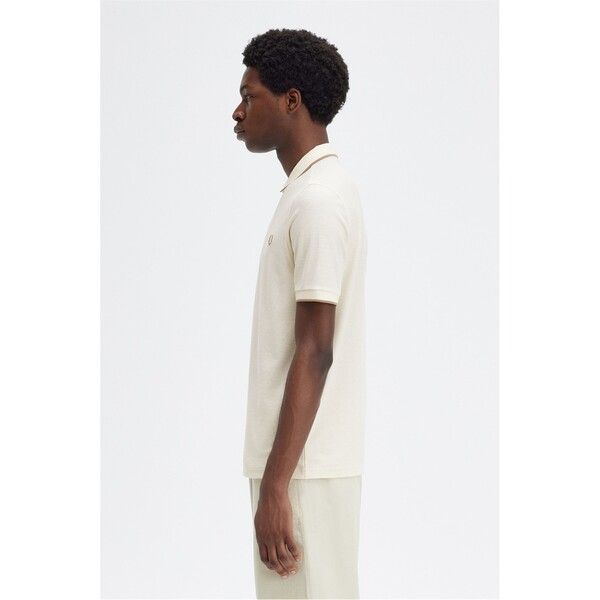 フレッドペリー メンズ トップス ポロシャツ クレープ Fred Perry Fred Crepe Zip Polo Sn43 Ecru 560 エクリュ