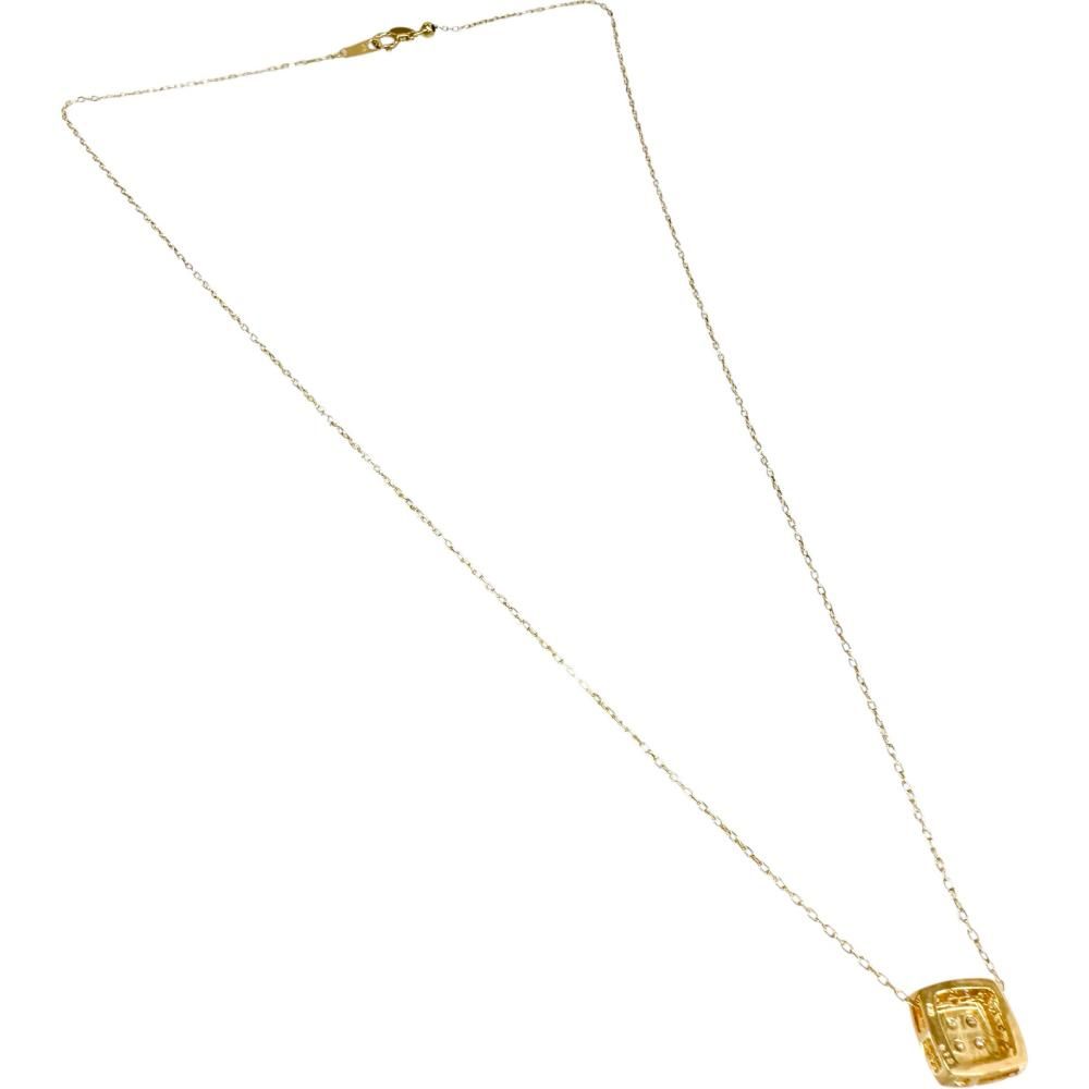 ダイヤモンド 0.19ct ネックレス K18ゴールド 18金 2.7g 45cm レディース 【中古】【真子質店】【NN】