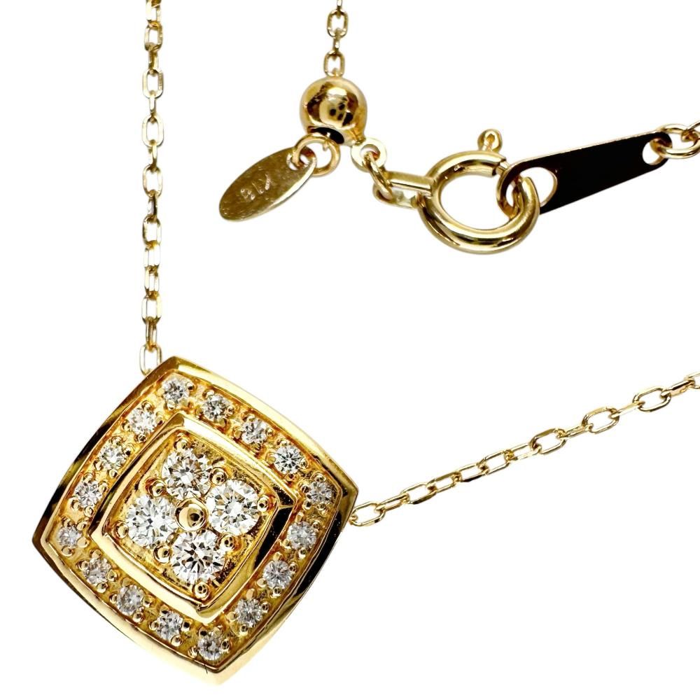 ダイヤモンド 0.19ct ネックレス K18ゴールド 18金 2.7g 45cm レディース 【中古】【真子質店】【NN】