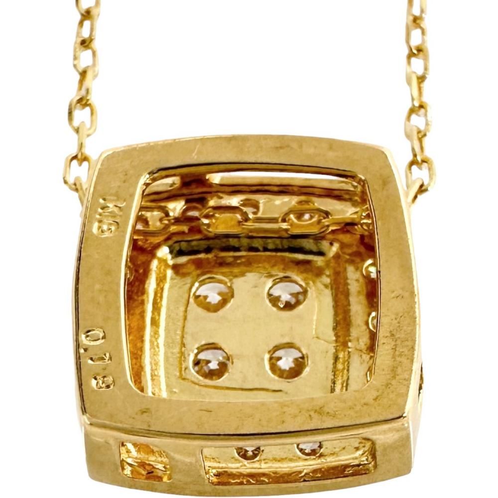 ダイヤモンド 0.19ct ネックレス K18ゴールド 18金 2.7g 45cm レディース 【中古】【真子質店】【NN】