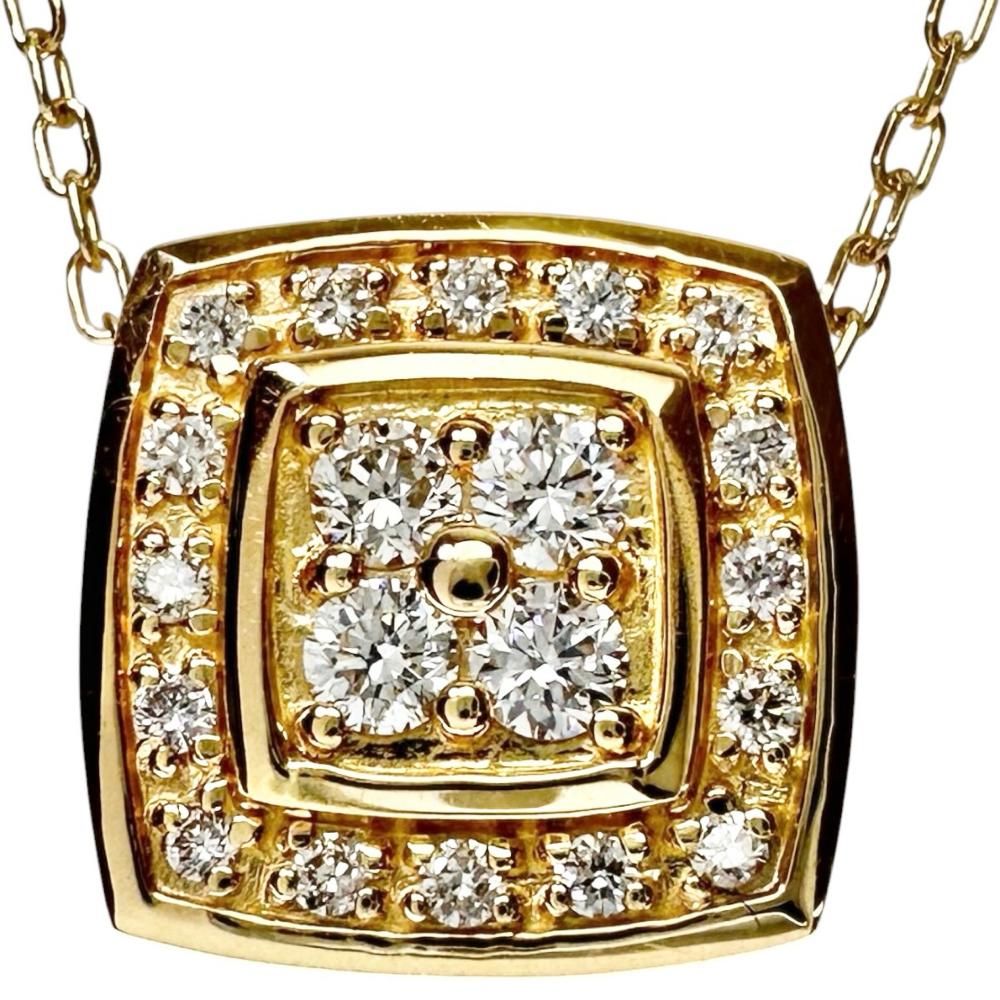 ダイヤモンド 0.19ct ネックレス K18ゴールド 18金 2.7g 45cm レディース 【中古】【真子質店】【NN】