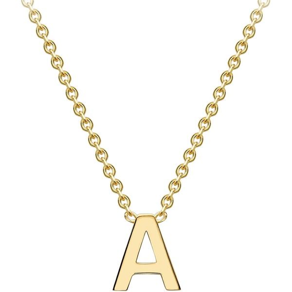 ビー ユー レディース アクセサリー ネックレス・チョーカー・ペンダントトップ ミニ レース Be You 9ct Gold Mini Initial Necklace Yellow Gold イエロー