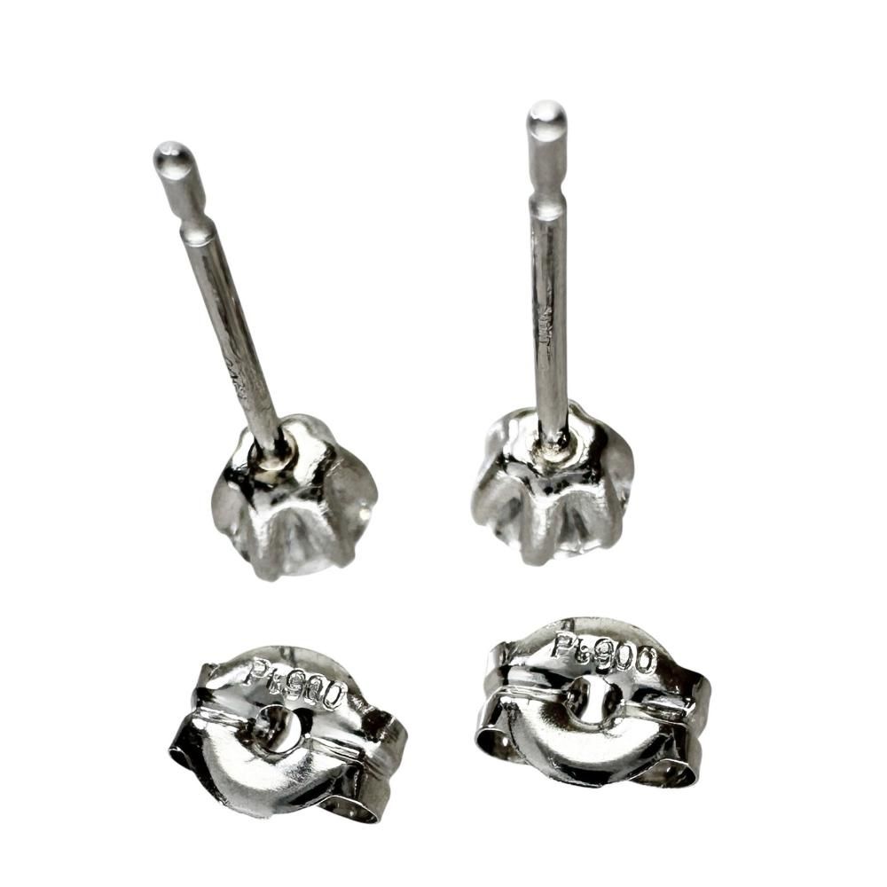ダイヤモンド(D-VVS2-VG) 0.165ct ダイヤモンド(F-VVS2-VG) 0.165ct ピアス Pt900プラチナ 0.5g レディース 【中古】【真子質店】【NN】